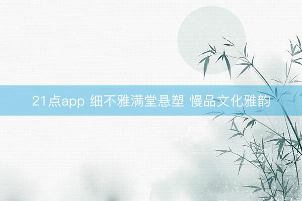 21点app 细不雅满堂悬塑 慢品文化雅韵