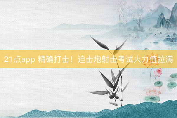 21点app 精确打击！迫击炮射击考试火力值拉满